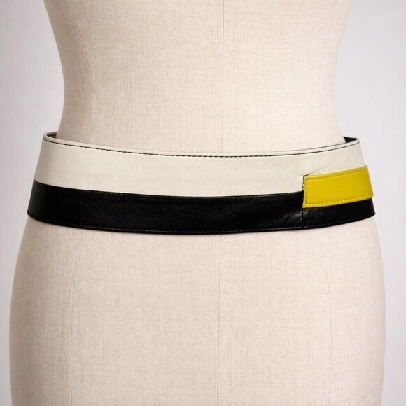 Vintage Diane Von Furstenberg Leather Wrap Belt Women Size small Colorblock main image 6
